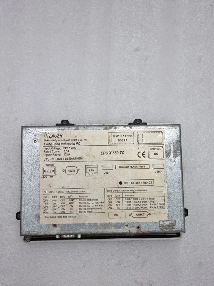 Lauer Embedded Industrial Pc EPC X 550 TC Tested as Photos EPCX550TC For Parts
